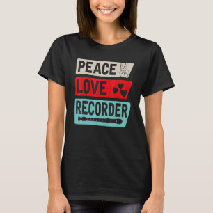 Camiseta Gravador de Amor pela Paz Instrumento Musical Grav