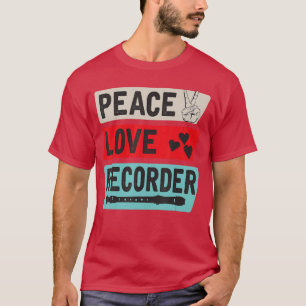 Camiseta Gravador de Amor pela Paz Instrumento Musical Grav