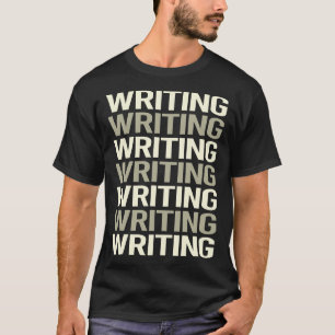 Camiseta Gravador de Escrevendo de Texto Branco