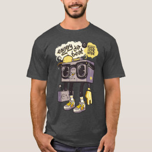Camiseta gravador de fita ao vivo música rap hip hop dança