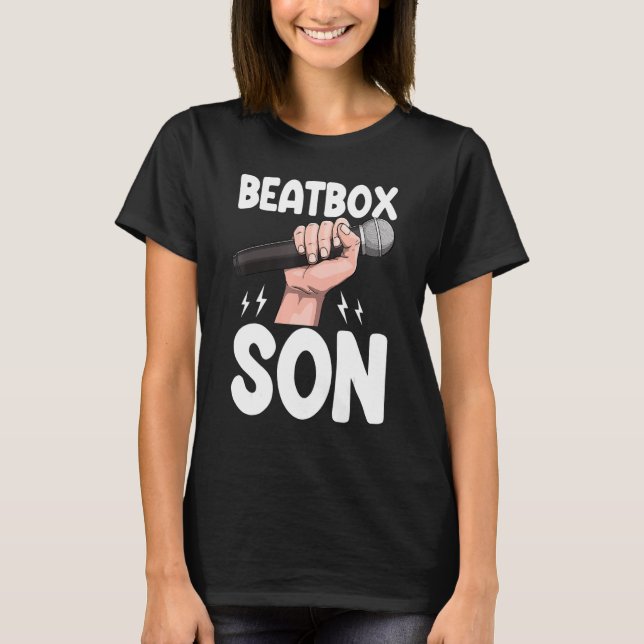 Camiseta Gravador de Fita de Filho de Beatboxing (Frente)