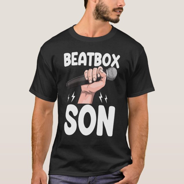 Camiseta Gravador de Fita de Filho de Beatboxing (Frente)