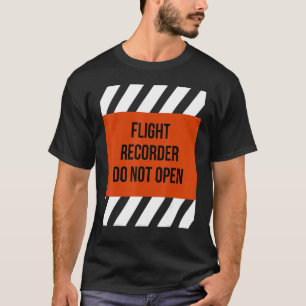 Camiseta Gravador de Voo Engraçado Não Abrir Viagem Avanço