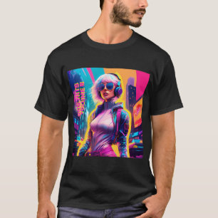 Camiseta Gravadora de Música Eletrônica de Dança dos Anos 8