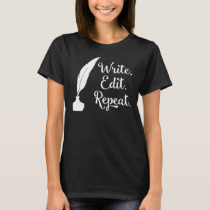 Camiseta Gravar Autor de Caneta de Repetição de Edição de R