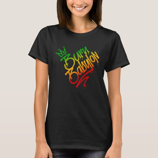 Camiseta Gravar Babilônia Estilo de Etiqueta de Grafite Ras (Frente)