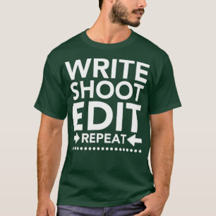 Camiseta Gravar Disparo Editar Repetir Filmadores