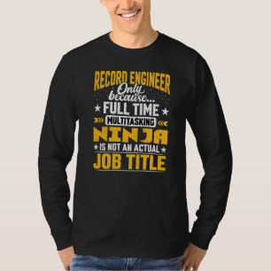 Camiseta Gravar Mixer De Som De Título De Trabalho De Engen