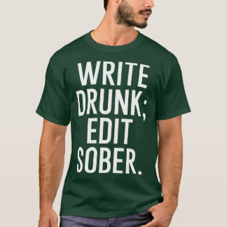 Camiseta Gravar sóbrio de edição de bebado