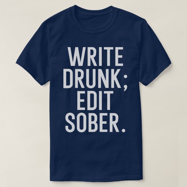 Camiseta Gravar sóbrio de edição de bebado (Frente do Design)
