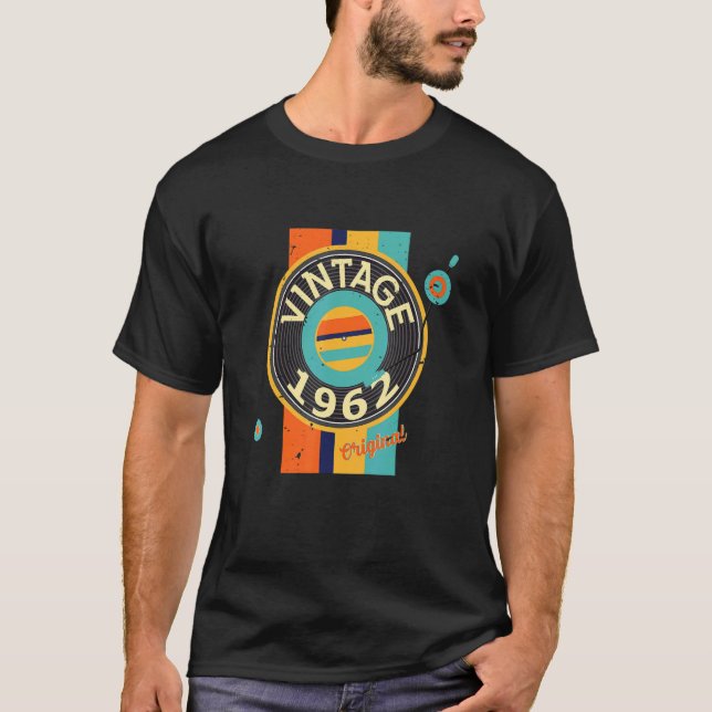 Camiseta Gravar Vinyl 1962 Aniversário do Jogador de Gravaç (Frente)