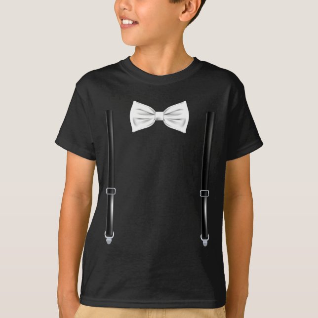Camiseta Gravata Borboleta Com Suspensórios Casamento Engra (Frente)