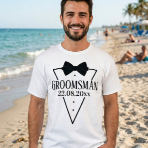 Camiseta Gravata Borboleta Personalizada para a Festa de De