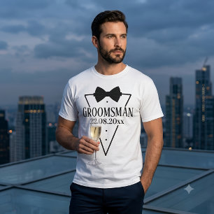 Camiseta Gravata Borboleta Personalizada para a Festa de De