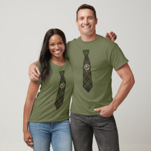 Camiseta Gravata Cochrane Escocesa Insígnia e Tartan