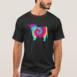 Camiseta Gravata Colorida Tie Dye Vaca das Terras Altas Par