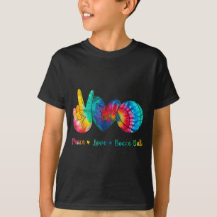 Camiseta Gravata com Design de Bocha Paz Amor