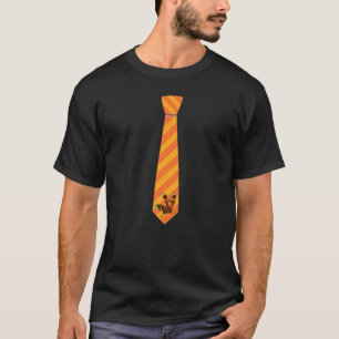 Camiseta gravata de ação de graças com um peru para janto f