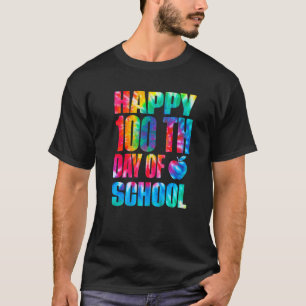 Camiseta Gravata Dye Dia 100 Feliz Do Professor Escola