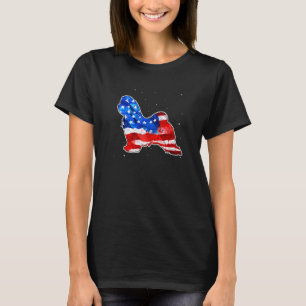 Camiseta Gravata Dye Maltês Bandeira Americana Patriótica 4