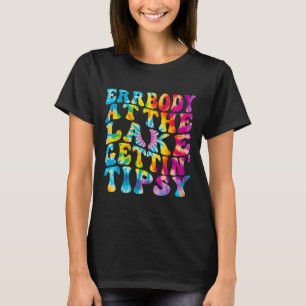 Camiseta Gravata engraçada Errbody no lago ficando bêbado