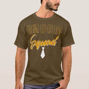 Camiseta Gravata Esquadrão do Noivo Piada Festa de Despedid