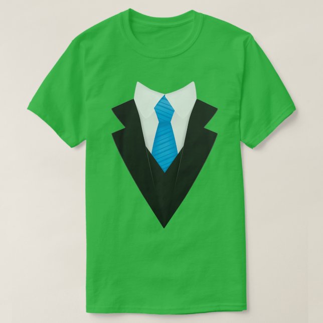 Camiseta Gravata formal em azul bebé (Frente do Design)