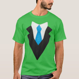 Camiseta Gravata formal em azul bebé