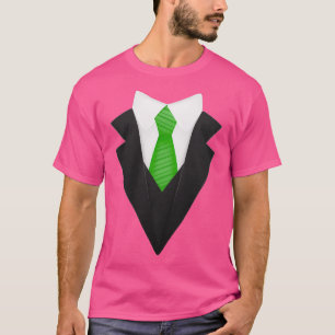Camiseta Gravata formal em verde ácido