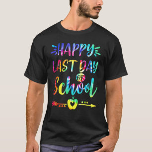 Camiseta Gravata Tie Dye Feliz Último Dia De Aula Alunos E