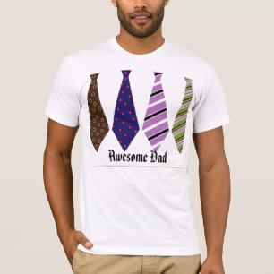 Camiseta Gravatas Dia dos Pais Mod Estilosas Elegantes