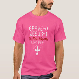 Camiseta Grave 0 Jesus 1 Ele tem um riso Jesus Eas Religios