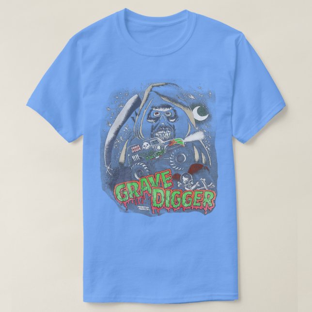 Camiseta Grave Digger Monster Truck Vintage (Frente do Design)