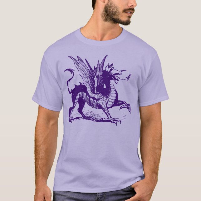 Camiseta Grave do Dragão - Roxo Fundo (Frente)