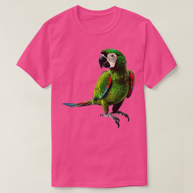 Camiseta Grave Macaw Linda Castanha Fronteira Macaw Parr (Frente do Design)