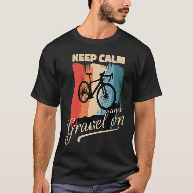 Camiseta Gravel Bike Keep calm and Gravel on bike (Frente)