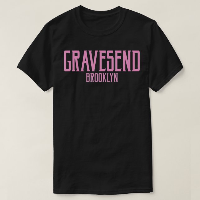 Camiseta Gravesend Brooklyn NY Vintage Tet Pink Print  (Frente do Design)
