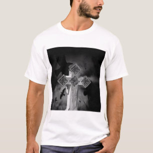 Camiseta GraveYard Gothic Cross Luado com Corvos
