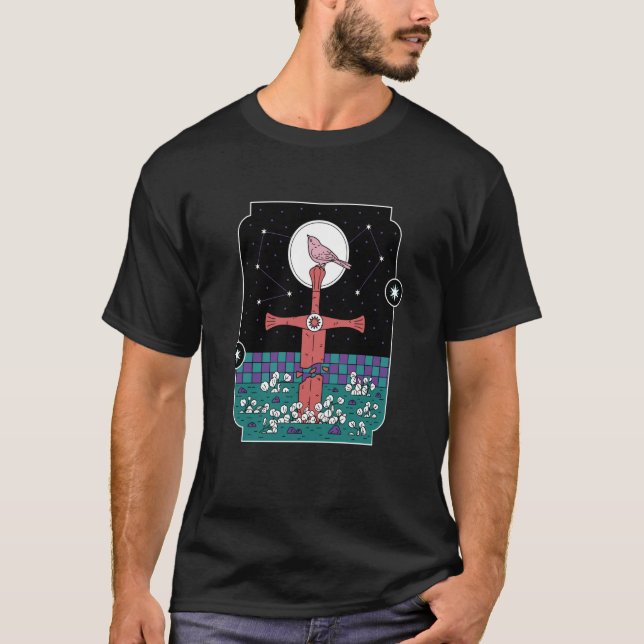 Camiseta Graveyard Grave Bird Night (Frente)