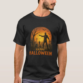 Camiseta Graveyard Zombie Moon Creepy Halloween Swea