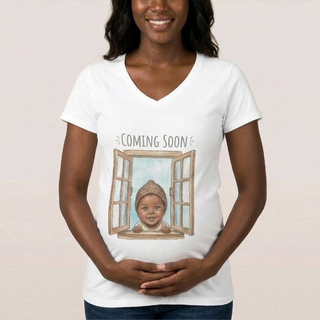 Camiseta Grávida - Em Breve   (Criador carregado)