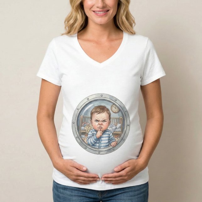 Camiseta Grávida - Shhh .. O bebê precisa dormir (angry baby needs to sleep
Shush)