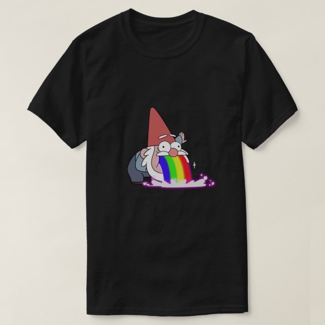 Camiseta Gravidade Cai Gnome Clássico T-Shirt (Frente do Design)