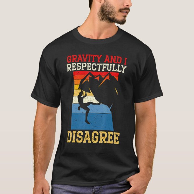 Camiseta Gravidade E Eu Respeitadamente Discordo Do Clima R (Frente)