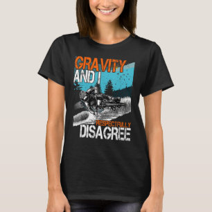 Camiseta Gravidade e eu respeitosamente discordo da Descida
