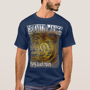 Camiseta Gravidade Ondas Mesclando Buracos Negros