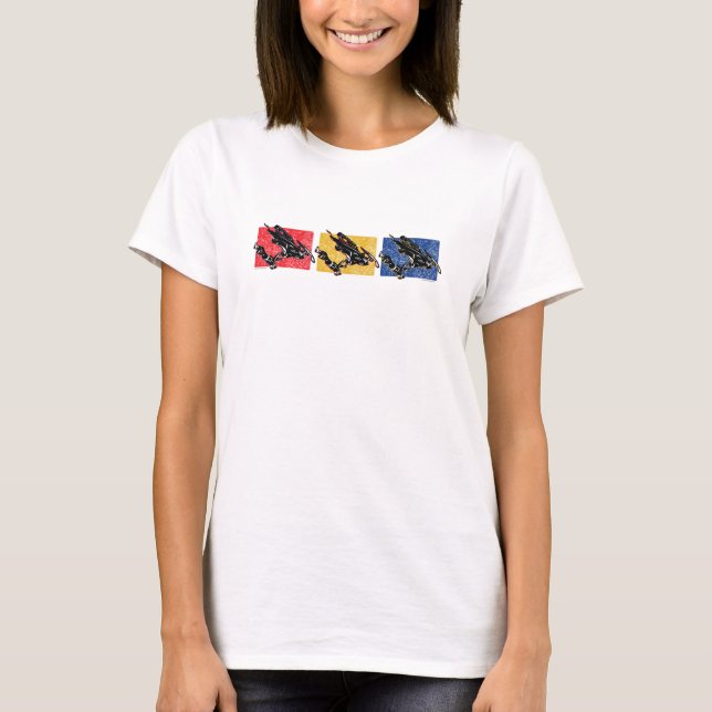 Camiseta GRAVIDADE-SLED em três cores (Frente)