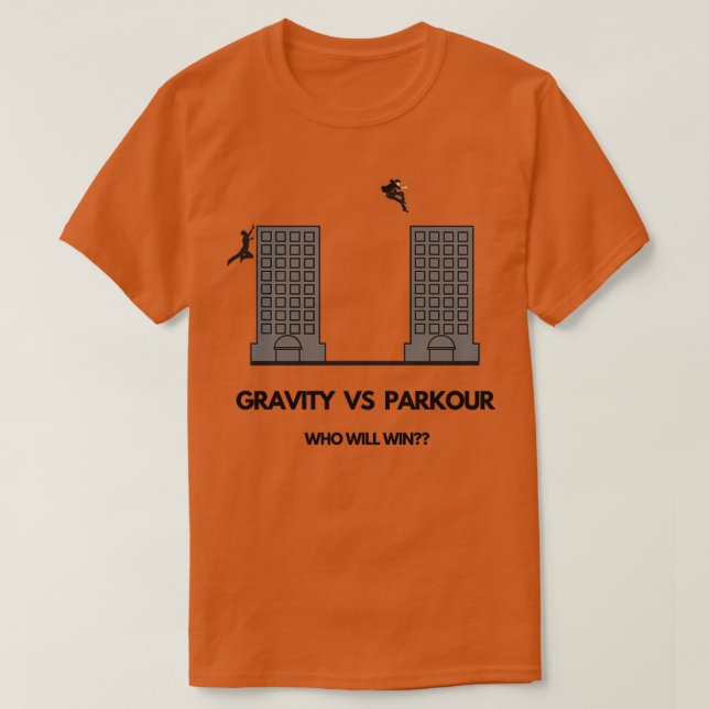 Camiseta Gravidade Vs Parkour (Frente do Design)