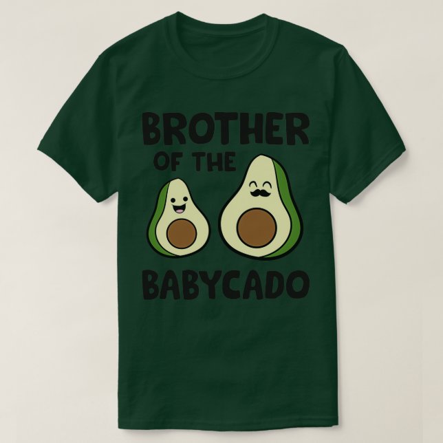 Camiseta Gravidez Avocado Revela Irmão Do Babycado A (Frente do Design)