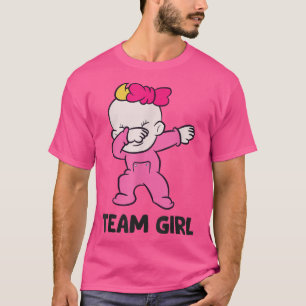 Camiseta Gravidez Cor-de-rosa ou Blue Team Girl